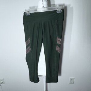 Marika Capri Green/Peach Yoga Pants/Leggings - Small